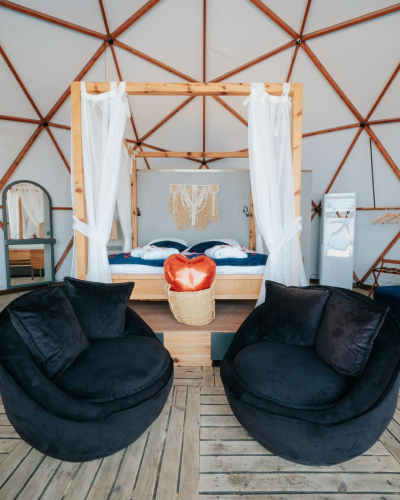 Nara-Bambu Çerçeveli Kubbeli Yatak