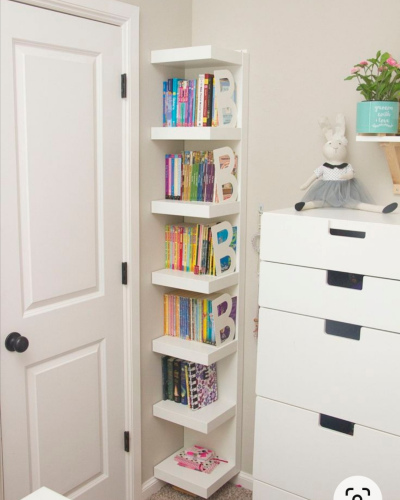 İnci-Beyaz Çok Raflı Kitaplık ve Şifonyer